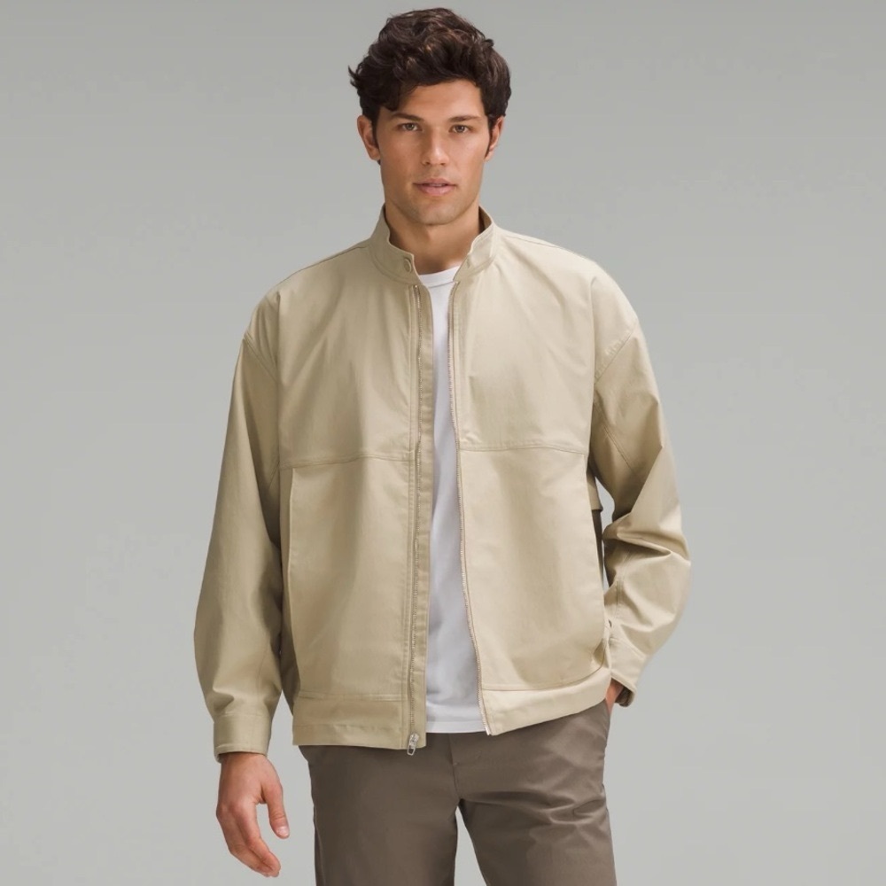 Lululemon Men’s Twill Full Zip Moto Jacket Compass Khaki XL NWT